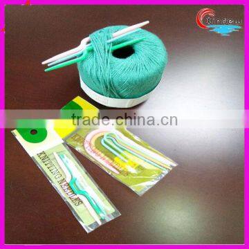 Plastic Cable Knitting Needles Acrylic Blended Yarn Glitter Cotton Yarn