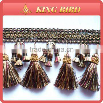 handmade Colorful Newest leather fringe trim in stock