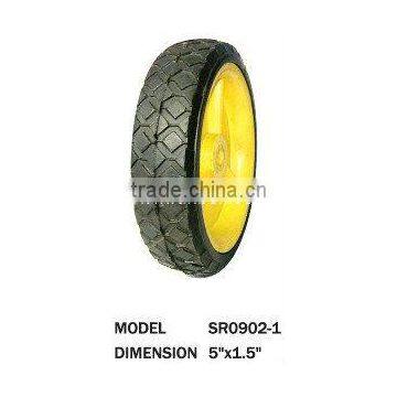 plasric solid rubber trolley casters and wheels SR0902