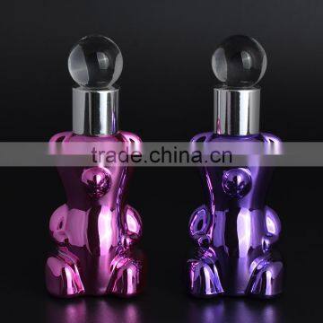 UV Pink Purple Colored 12ML Empty Essential Oil Glass Perfume Bottles With Glass Stick Caps photo-3