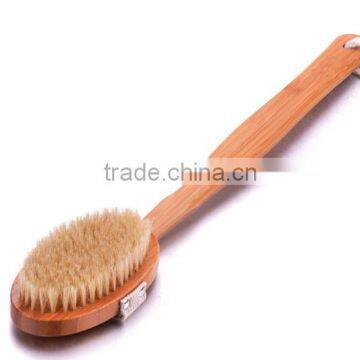 Natural bamboo bath brush with long handle