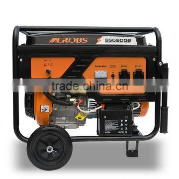 BSGE6500EKnife model Chongqing China AEROBS Prortable 5KW Naturl Gas Power Gasoline Generator with Oem Factory China