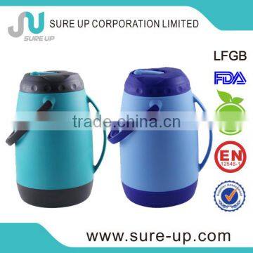 Double wall plastic water termos with wide mouth tube water jar