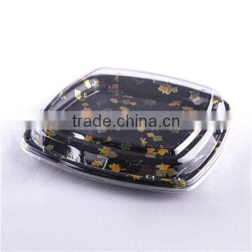 Square Black Disposable Plastic Food Tray photo-3