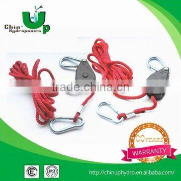 Rope Ratchet Adjustable Grow Light Hangers With Metal Pulley/ Grow Retractable Light Hanger/ Plastic Hanger