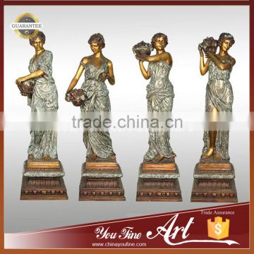 Garden Bronze Four Seasons Girl Sculpture