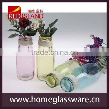 Glass Vase with spary color and String Decoration