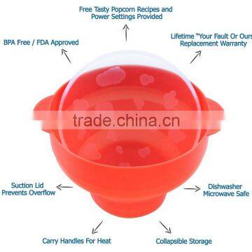 High Quality Microwave Silicone Popcorn Popper Silicone Collapsible Popcorn Popper Maker photo-3