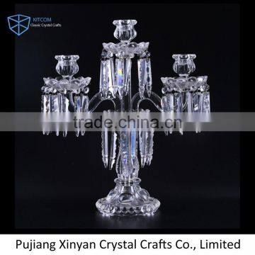 China manufacturer different types durable crystal candelabra with competitive price