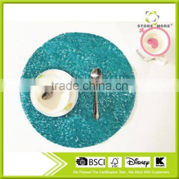 Round PVC Woven, Indoor/Outdoor Placemat, Set of 12, Many Colors photo-3