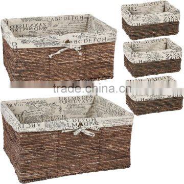 ECO-Friendly Woven Storage Basket, With Cotton Bag photo-3