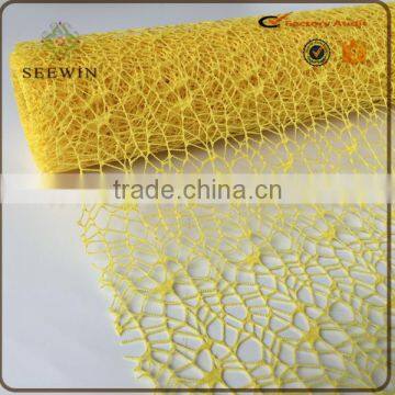 2016 Flower Wrap Metallic Mesh 100% Polyester Fabric