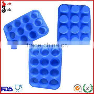 Bpa Free Baking Microwave Oven 12 Cup Silicone Muffin Pan photo-6