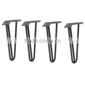 16 Inch Black Matt Powder Coated Iron Hairpin Leg for Coffee Table & End Table photo-4