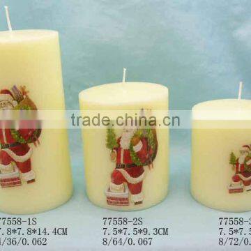 Santa candle/promotion candle/x'mas candle