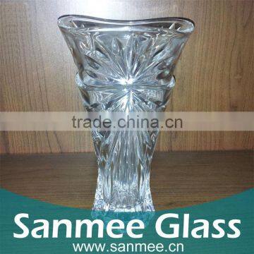 Silk Texture Elegant Design Clear Glass Flower Vase