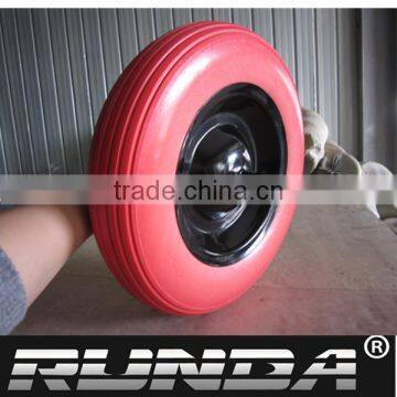 pu foam solid rubber wheels 4.00-8