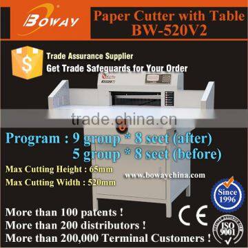 BOWAY Classical 520mm electric Programmed A3 A4 Book Paper trimmer with book table