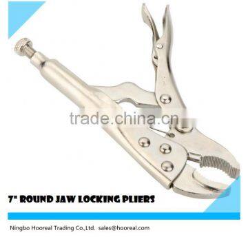 7" Round Jaws Locking Pliers Mini Durable Round Mouth Wrench Lock-grip Pliers+Adjustable Jaw Size Flexible