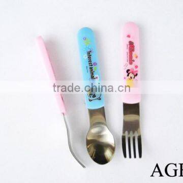 2015 Graceful Cute Spoon Fork Cutlery Gift Set Colorful Handle photo-3