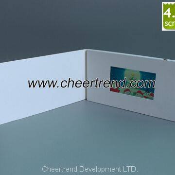 Without print 4.3'' inch LCD Video Brochure / video greeting card for business gift,advertising,promotion