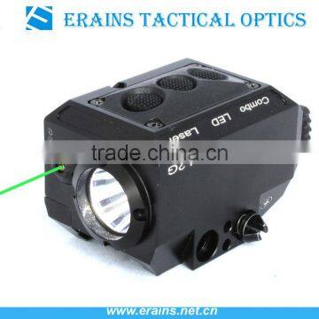 New compact square tactical green laser sight and strobe 200 lumen CREE Q5 LED light combo (FDA certified)