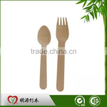 cheap custom logo bamboo spoon&forks set