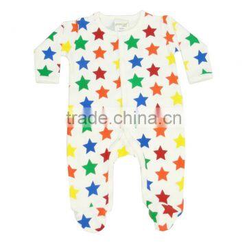 Comfortable Quality Organic Cotton Baby Zipper Rombers and Organic New Style Plain and Printed Baby Rombers photo-3
