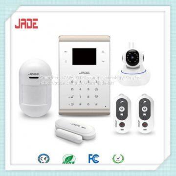 JADE GP11 GSM WiFi SMS zigbee LoRa Alarm System matched IP camera,LCD display,APP control for house security usage