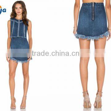 2016 fashion women denim skirts, high quality latest design mini skirt for women