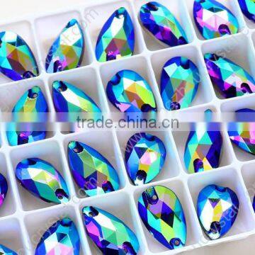 Drop Shape 280AB Color Sew on Crystals,flat Back k5 Crystal Stones, Decoration Rhinestones photo-4