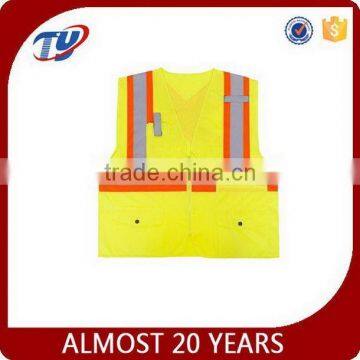 2017 High visibility security yellow safety vest EN471 20471