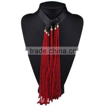 Big Brand Colorful Small Beads Tassel Necklaces for Womens Jewelry