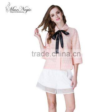 Maxnegio ladies 3/4 sleeve blouse new lace fashion top designs top selling products 2017