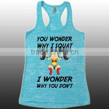 Popular Items for Burnout Tank Tops Funny Womens Superhero Fitness Tank Ladies Gym Stringer Tank Top Workout Clothes Yoga Wear photo-3
