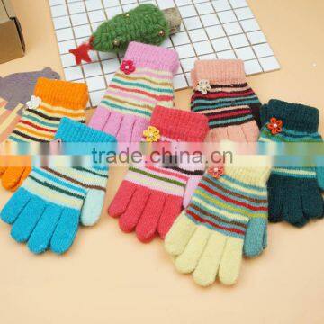 TC13025 Cheap Winter Warm Knitted Kids Gloves New Fashion Cute Long Finger With Fingers photo-6