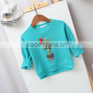 YE5159 Autumn 2017 Korean Cotton Boys Clothing Cactus Children Hoodies photo-3