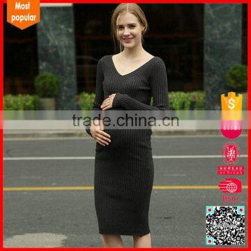 New arrival women v neck long clothes maternity dress