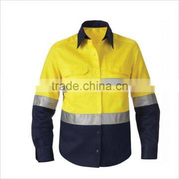 2016 Chinese wholesale competitive price cotton work clothing , long sleeve worker uniform shirt