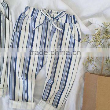 2-7 Years New 2017 Wholesale Autumn Cotton Stripe Kids Girls Pants photo-2