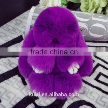 Rex Rabbit Shape Dolls Bag Charms Fashion Girls Rabbit Fur Balls /rex Rabbit Fur Keychain photo-6
