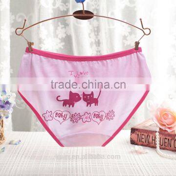 Summer Low Waist Teen Girls Cotton Brief Cute Cats Underwear photo-6