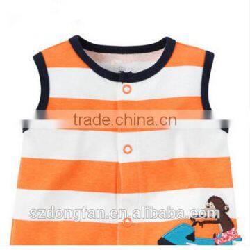 2016 New Fashion Design Carters Babies Costume Stripe Animal Printing Baby Girl Clothes Rompers From Guangzhou OEM Manufaturers photo-4