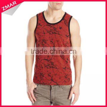 Design Custom Screen Printing 100 Cotton Bulk Wholesale Stringer Tank Top For Men