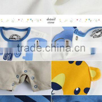 Summer Short Sleeve Baby Romper, Newborn Baby Clothes Boy photo-2