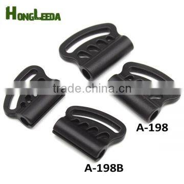 A-198/B Black Plastic Ball Cord Lock Toggles Bell Stoppers With Cut Line for 4mm Bungee Shock Cord photo-2