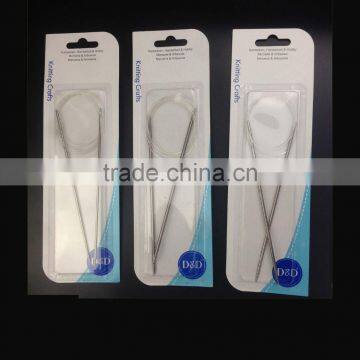 Chinese Wholesale Comfort Safe Metal Circular Knitting Needle With Plastic Wire 80cm photo-2