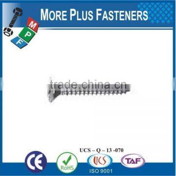 Made in Taiwan ISO 1482c BS 4174 Slotted Countersunk Head Tapping Screws