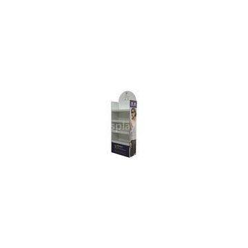 Paper Corrugated Board merchandise Display Floor Stand Rack Glossy Lamination Printing