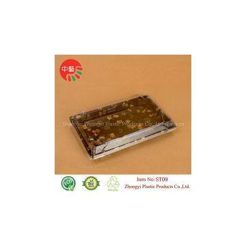 plastic food sushi packaging take away box with lid